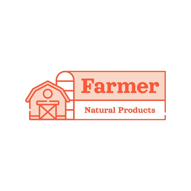 Vector gratuito plantilla de logotipo de granja