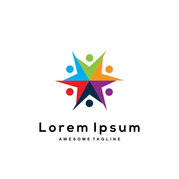Plantilla de logotipo de grupo saludable