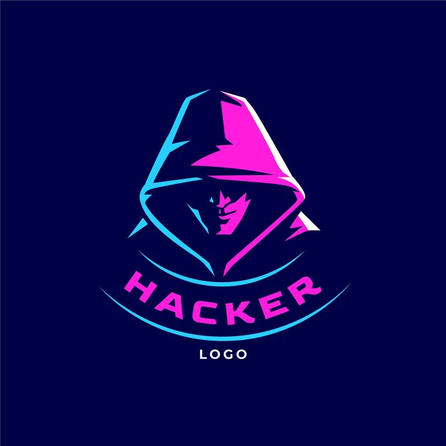 Plantilla de logotipo de hacker creativo