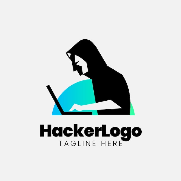 Plantilla de logotipo de hacker creativo