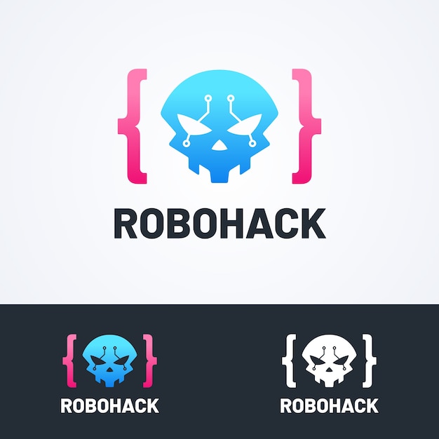 Plantilla de logotipo de hacker creativo