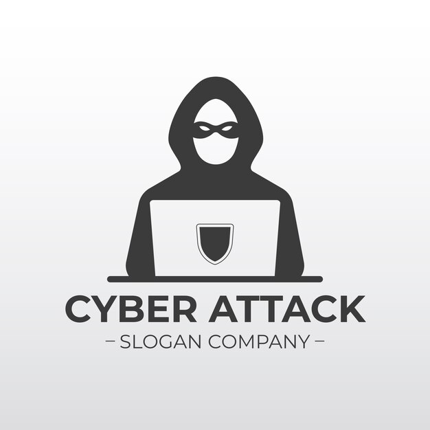 Plantilla de logotipo de hacker creativo