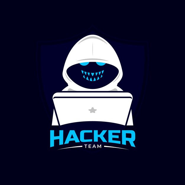 Plantilla de logotipo de hacker creativo
