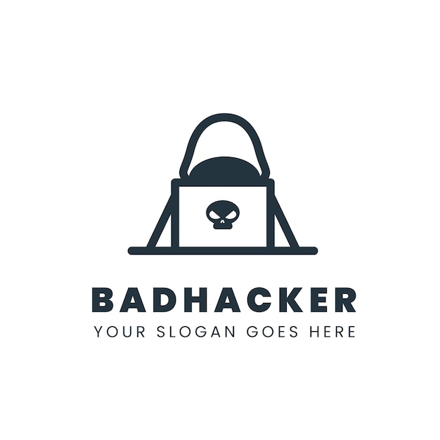 Plantilla de logotipo de hacker creativo