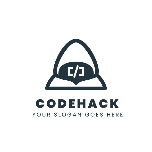 Plantilla de logotipo de hacker creativo