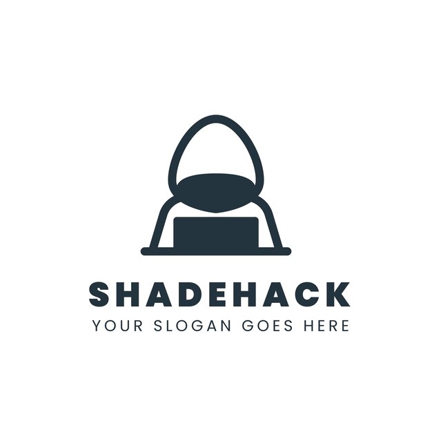 Plantilla de logotipo de hacker creativo