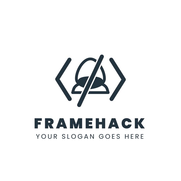 Plantilla de logotipo de hacker creativo