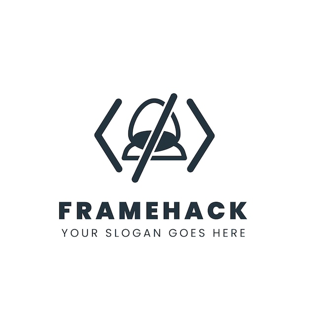 Plantilla de logotipo de hacker creativo