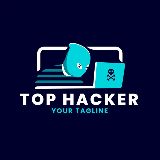 Plantilla de logotipo de hacker creativo