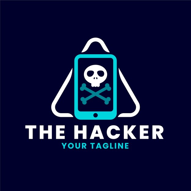 Plantilla de logotipo de hacker creativo