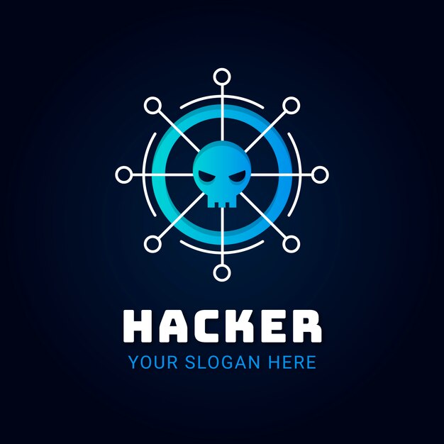 Plantilla de logotipo de hacker creativo