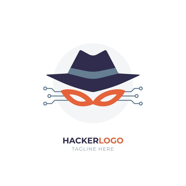 Plantilla de logotipo de hacker creativo