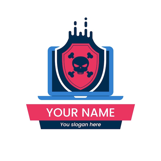Plantilla de logotipo de hacker creativo