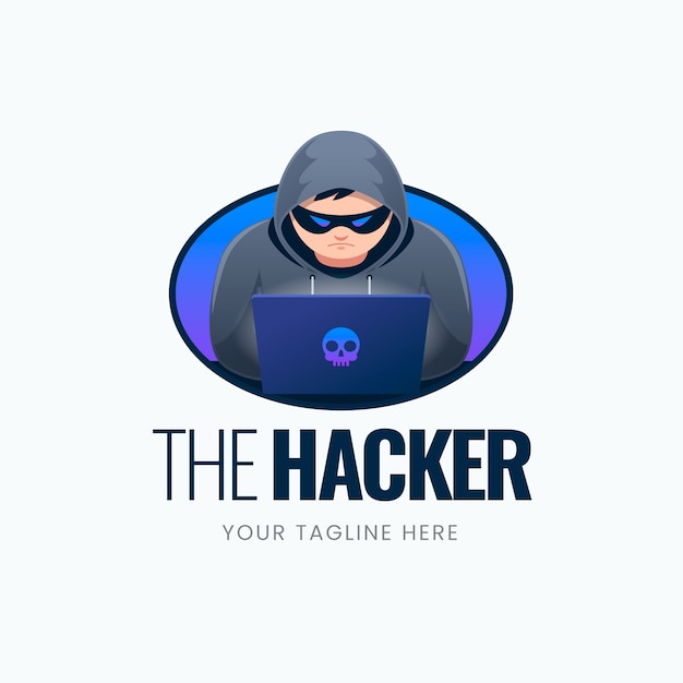 Plantilla de logotipo de hacker creativo