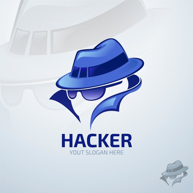 Plantilla de logotipo de hacker creativo