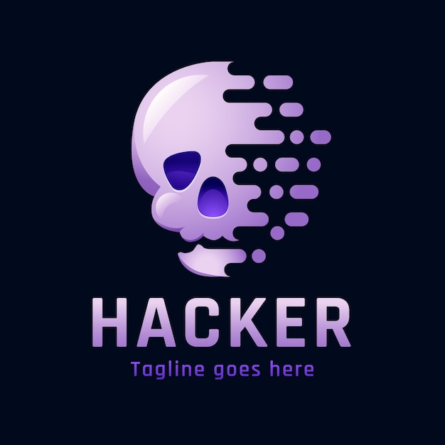 Plantilla de logotipo de hacker profesional