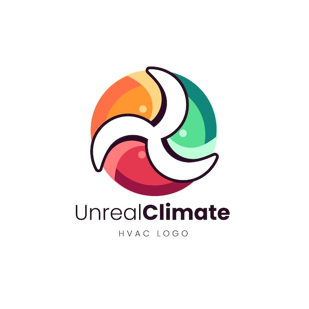 Plantilla de logotipo de hvac creativo