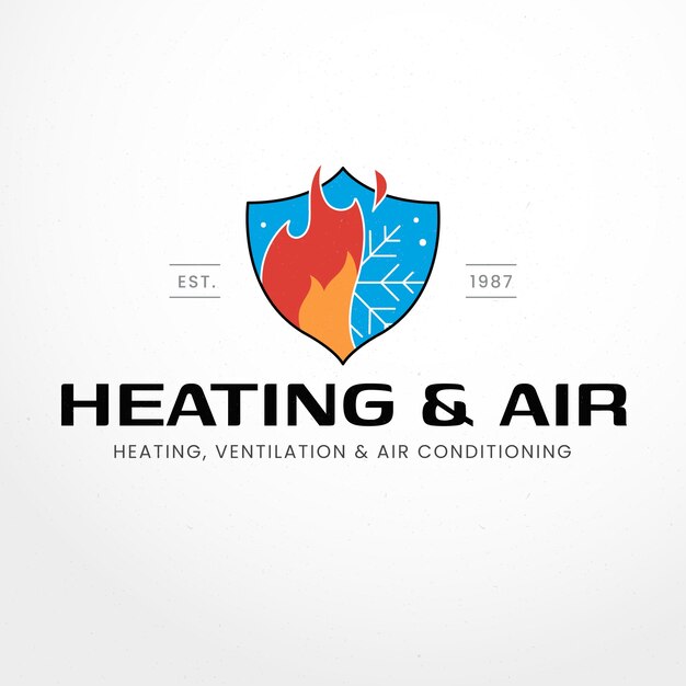 Plantilla de logotipo de hvac creativo