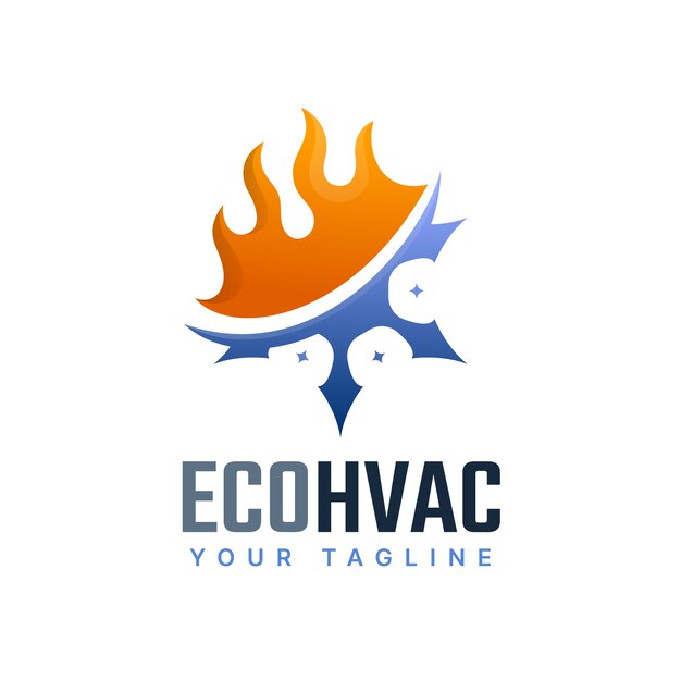 Plantilla de logotipo de hvac creativo