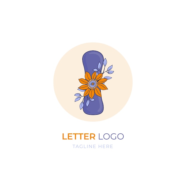 Vector gratuito plantilla de logotipo i dibujado a mano