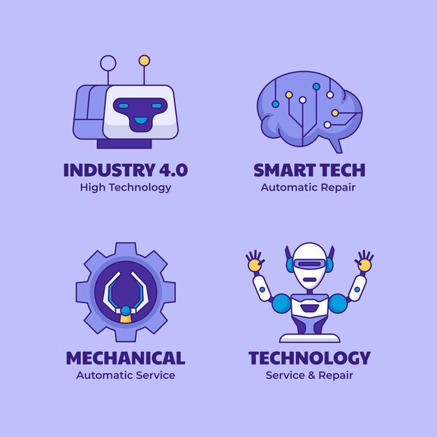 plantilla del logotipo de la industria 4.0