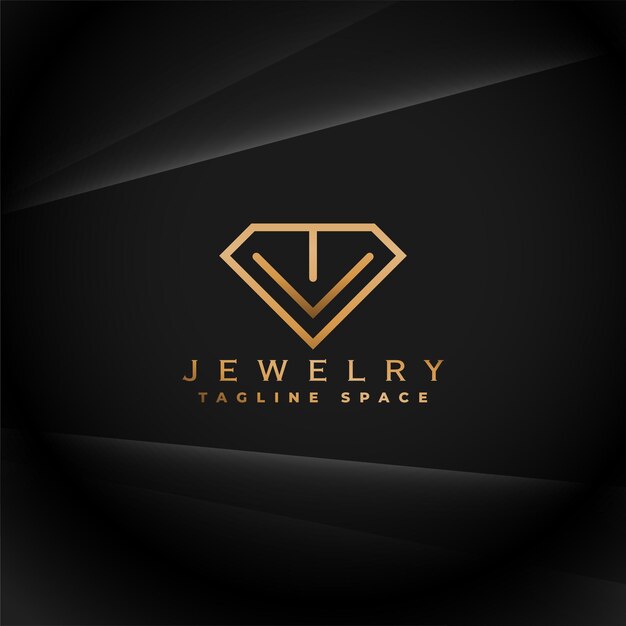 Plantilla de logotipo de joyería moderna con diseño de icono de piedra de diamante
