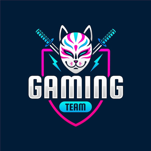 plantilla de logotipo de juego de gradiente