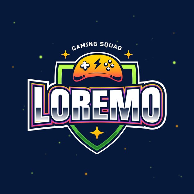 plantilla de logotipo de juego de gradiente