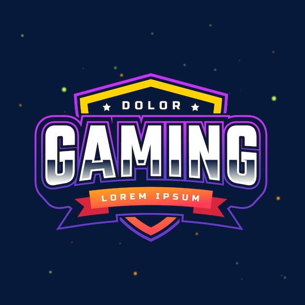 plantilla de logotipo de juego de gradiente