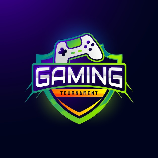 Plantilla de logotipo de juegos dibujados a mano