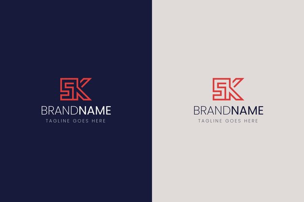 Plantilla de logotipo de ks profesional