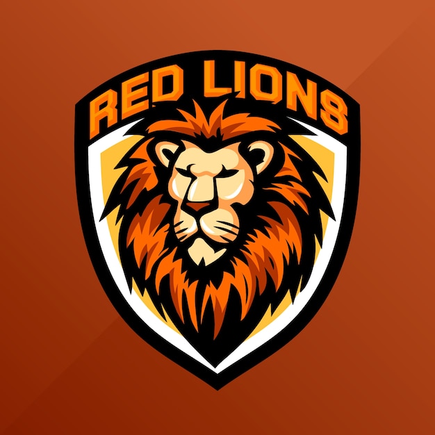 Vector gratuito plantilla de logotipo de león dibujado a mano