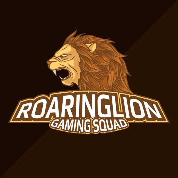 Plantilla de logotipo de león dibujado a mano