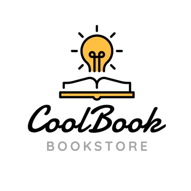 Plantilla de logotipo del libro