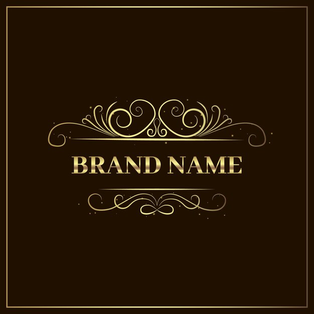 Plantilla de logotipo de lujo elegante de oro