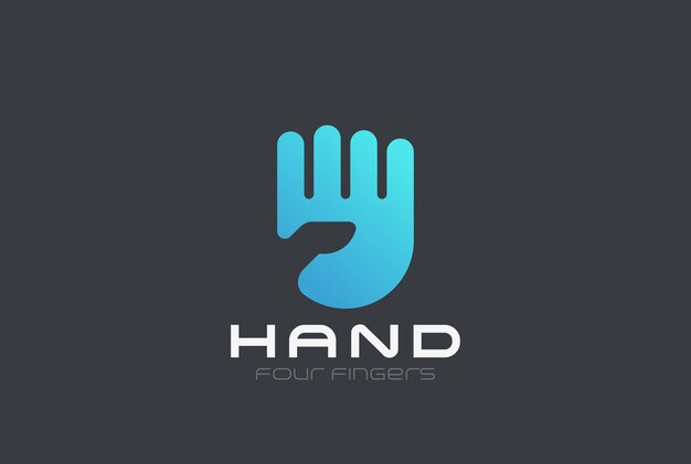 Plantilla de logotipo de mano
