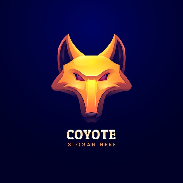 Plantilla de logotipo de marca Coyote