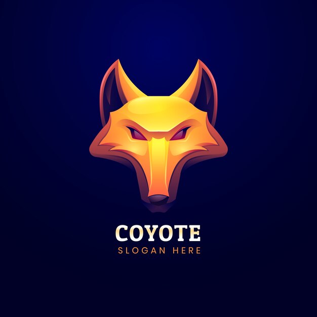 Plantilla de logotipo de marca Coyote