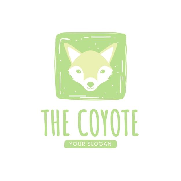 Plantilla de logotipo de marca coyote