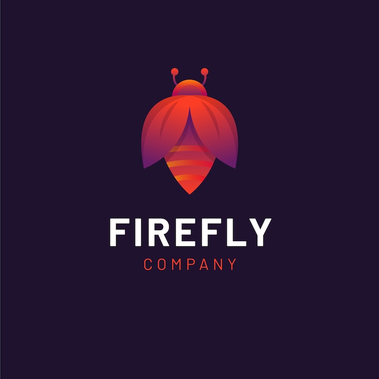 Vector gratuito plantilla de logotipo de marca firefly