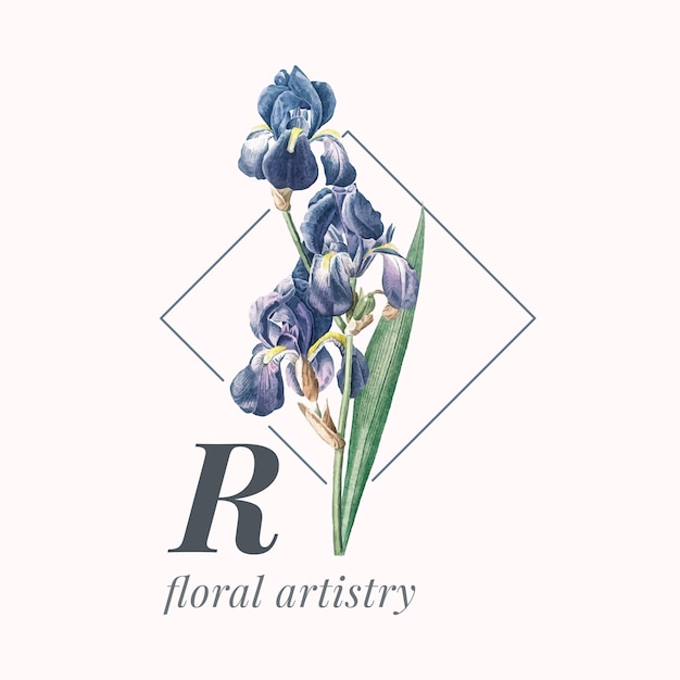 Plantilla de logotipo de la marca Flower