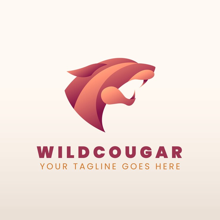 Vector gratuito plantilla de logotipo de marca de puma