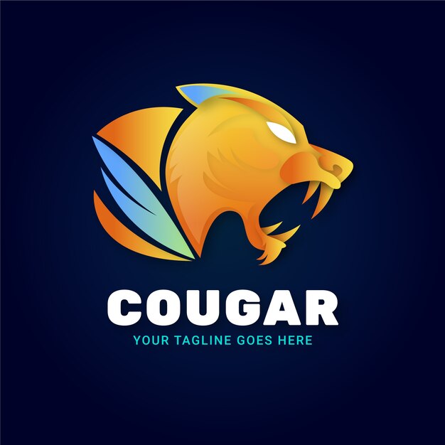 Plantilla de logotipo de marca de puma