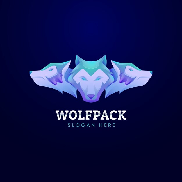 Plantilla de logotipo de marca Wolfpack