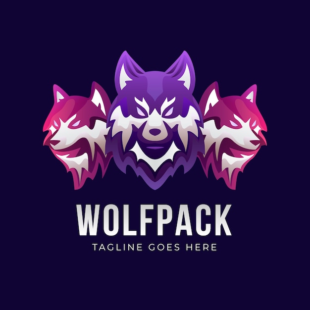 Plantilla de logotipo de marca Wolfpack