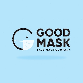 Plantilla de logotipo de máscara facial