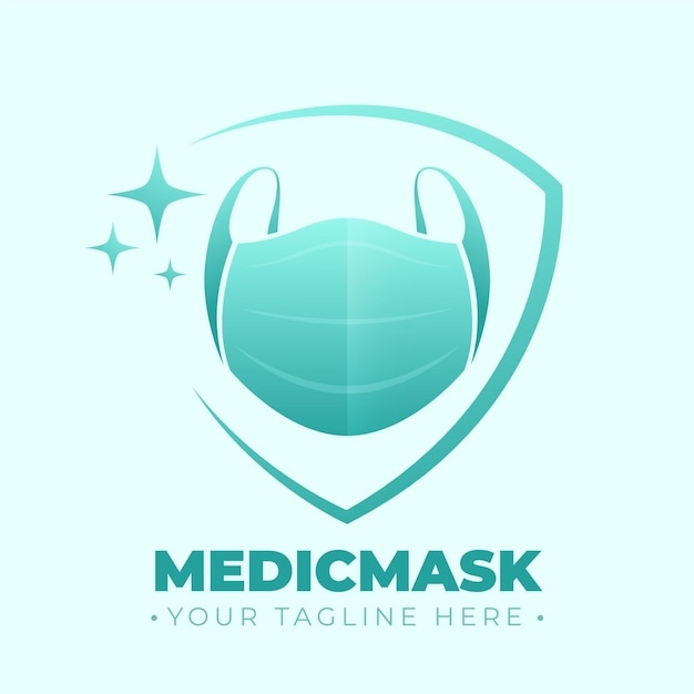 Vector gratuito plantilla de logotipo de máscara facial