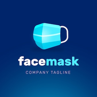 Plantilla de logotipo de máscara facial
