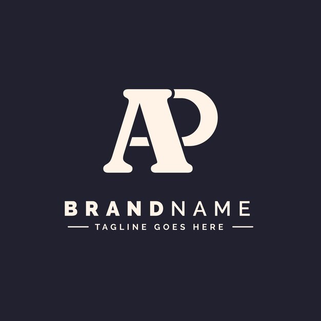 Plantilla de logotipo de monograma AP
