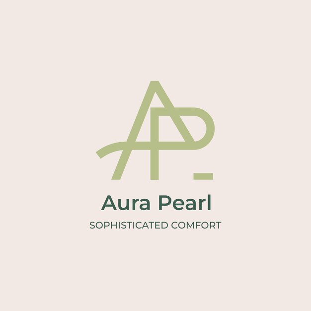 Plantilla de logotipo de monograma AP